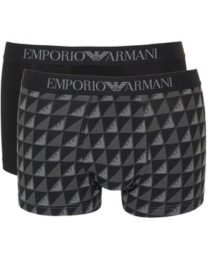 Emporio Armani Classic Logo Band 2 Pack Trunk - Black