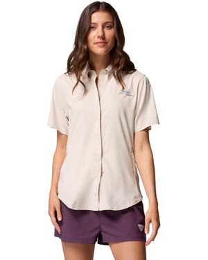 Columbia S Pfg Tamiami Ii Short Sleeve Fishing Shirt - Purple