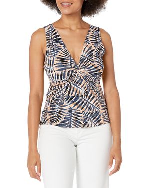 NIC+ZOE Nic+zoe Flowing Ferns Tank - Blue