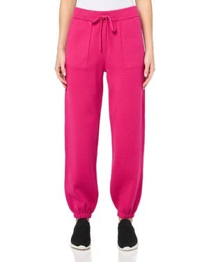 Monrow Hb0663-1-supersoft Knit Oversized Vintage Sweat Fuschia - Pink