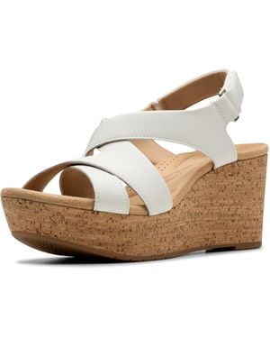 Clarks Collection Rose Style Wedge Sandal - Natural