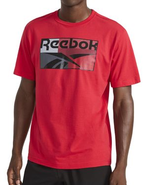 Reebok 's Charade Graphic Crewneck T-shirt - Red