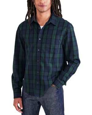 Dockers Fit Long Sleeve Casual Shirt - Blue