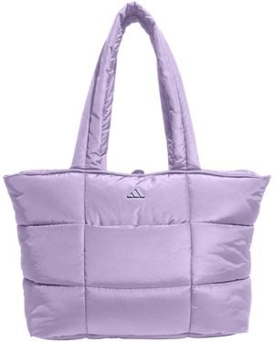 adidas All Me Quilted Puffer Tote Bag For - Purple