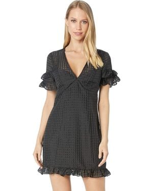 BCBGMAXAZRIA Bcbgeneration Checkered Ruffle Dress - Black
