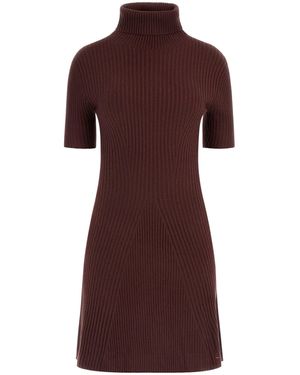 Guess Eco Short Sleeve Julia Seamless Sweater Dress - Purple