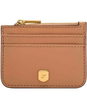 Fossil Lennox Zip Card Case Wallet - Brown