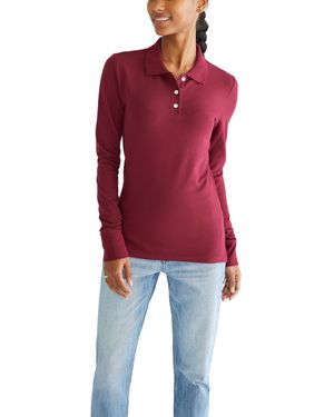 Aéropostale Aero Uniform Polo Long Sleeve - Red
