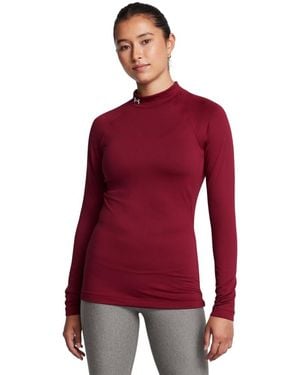 Under Armour Coldgear Mock Neck Long Sleeve Cardinal - Red