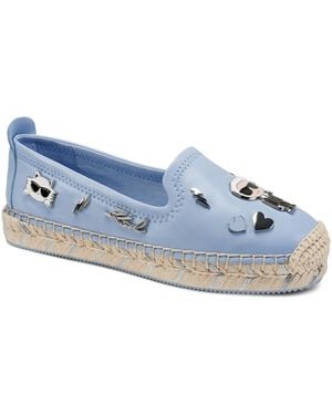 Karl Lagerfeld Michaela Slip On Espadrille Sandal With Pins - Blue