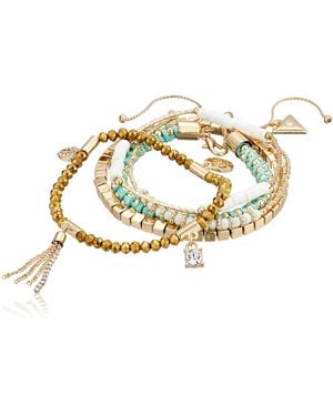Guess Mixed Media Br Set Of 5 - Metallic
