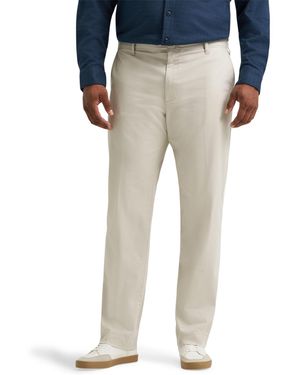 Lee Jeans Big & Tall Extreme Motion Flat Front Regular Straight Pant - Natural