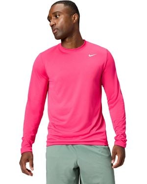 Nike Dri-fit Legend Long-sleeve Fitness Top - Pink