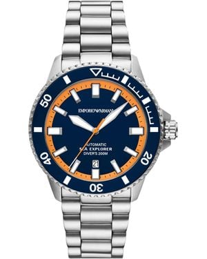 Emporio Armani Sea Explorer Automatic Stainless Steel Watch - Metallic