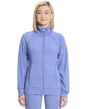 CHEROKEE Plus Size Infinity Zip Front Warm-up Jacket - Blue