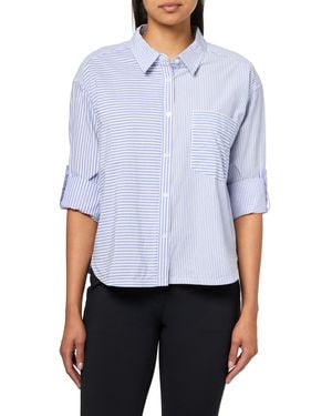 Lucky Brand One Pocket Cropped Shirt - Blue