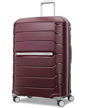 Samsonite Inch Large Luggage With Dual 360° Spinner Wheels - Checked Suitcase - Tsa - Purple