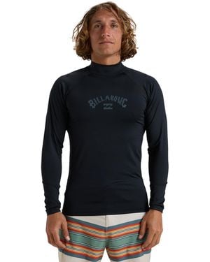 Billabong Arch Performace Fit Long Sleeve Rashguard 50+ Uv Protection - Blue