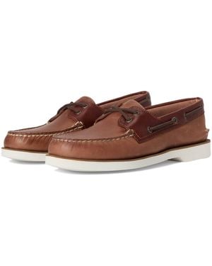 Sperry Top-Sider A/o 2-eye Double Sole Nubuck Boat Shoe - Brown