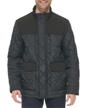 Cole Haan Quilted Barn Jacket - Gray
