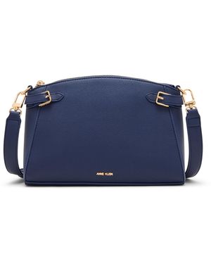 Anne Klein S Belted Dome Crossbody - Blue