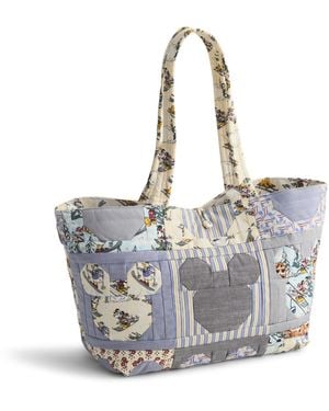 Vera Bradley Premium Cotton Disney Small Hathaway Tote Bag - Gray