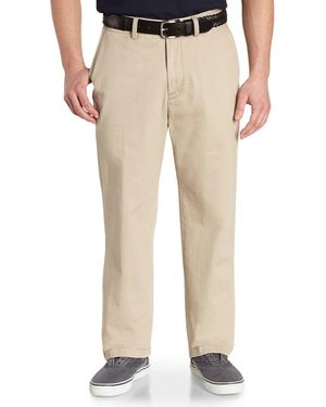Nautica Womens Twill Flat-front Business Casual Pants - Natural