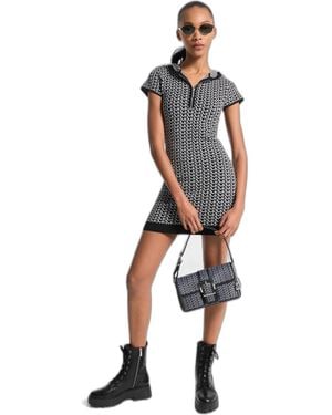 Michael Kors Hooded Zip Dress - Blue
