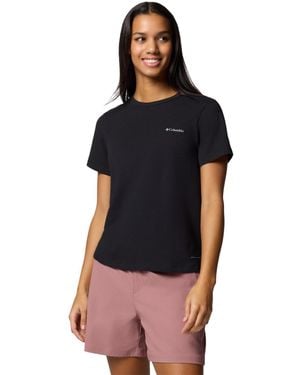 Columbia Sun Trek Short Sleeve 2 Maglietta a iche Corte - Nero