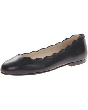 French Sole Jigsaw Ballet Flat,black Leather,6.5 M Us
