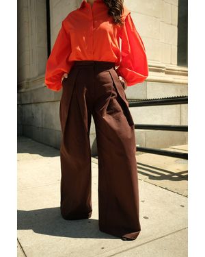 The Drop Java Pleat Front Wide Leg Pant By @ivanka.dekoning - Orange