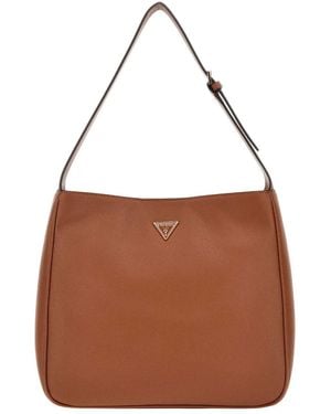Guess Fedora Hobo Shoulder Bag - Brown