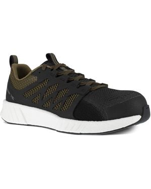 Reebok S Fusion Flexweavetm Work Safety Toe Athletic Industrial & Construction Shoe - Black