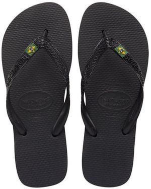 Havaianas Brazil Sandal,black,43/44 Br