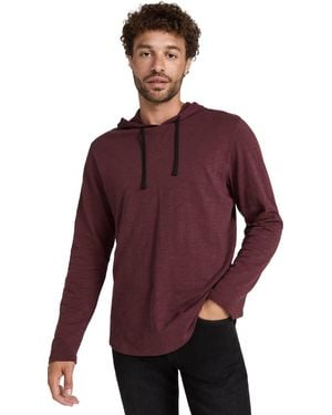Vince Slub Popover Hoodie (Beet Root) Clothing - Red