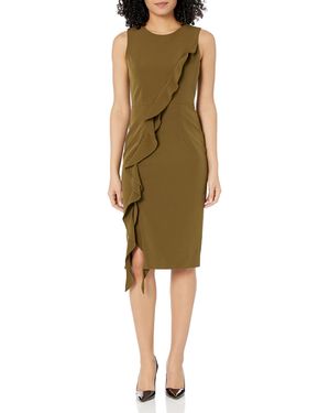 MILLY Rent The Runway Pre-loved Italian Cady Tilly Dress - Green