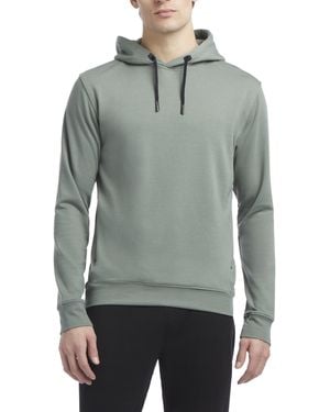 Jockey Cozy Fleece Pullover Hoodie With Zipper Pockets Agave Green - Gray