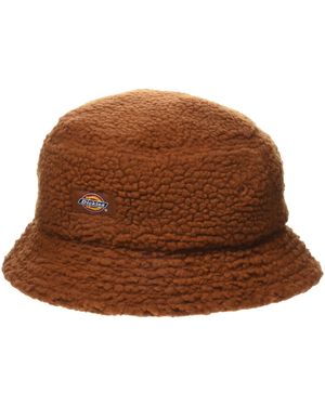 Dickies Red Chute Fleece Bucket Hat - Brown