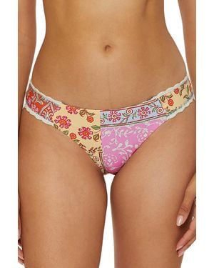 Lucky Brand Standard Seville Hipster Bikini Bottom - Pink