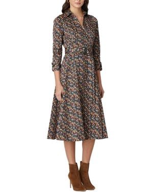 Shoshanna Rivington Print Carter Dress - Brown
