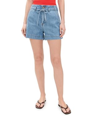 PAIGE Anessa Shorts With Waist Tie - Blue
