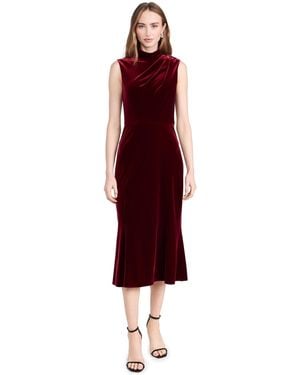 Shoshanna Velvet Audrey Dress - Red