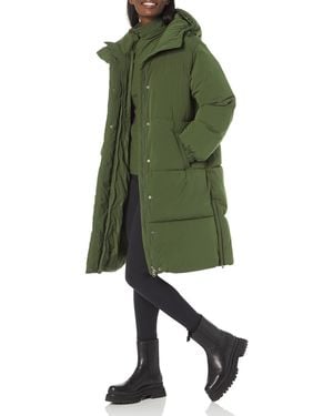 Amazon Essentials Oversized Hooded Long Puffer Jacket - Green