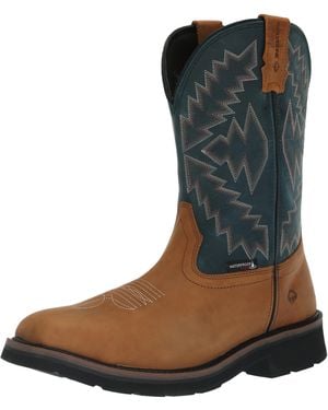 Wolverine Rancher Arrow Waterproof Steel Toe Wellington Construction Boot - Green
