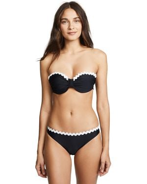 Shoshanna Standard Solid Black Scallop Bandeau