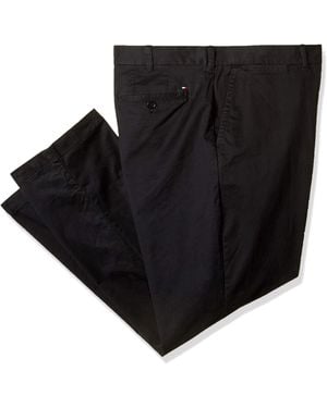Tommy Hilfiger Mens Big & Tall Stretch Cotton Chino In Classic Fit Casual Pants - Black