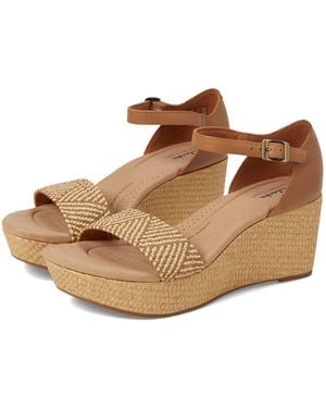 Clarks Rose Ease Wedge Sandal - Brown
