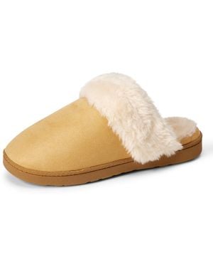 Amazon Essentials Faux Fur Cosy Slippers - Natural