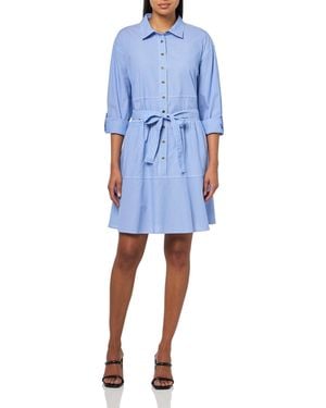 Nautica Jeans Long Sleeve Collared Button Shirt Dress - Blue
