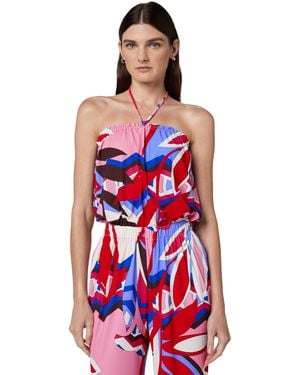 Ramy Brook Iva Printed Jersey Jumpsuit - Red
